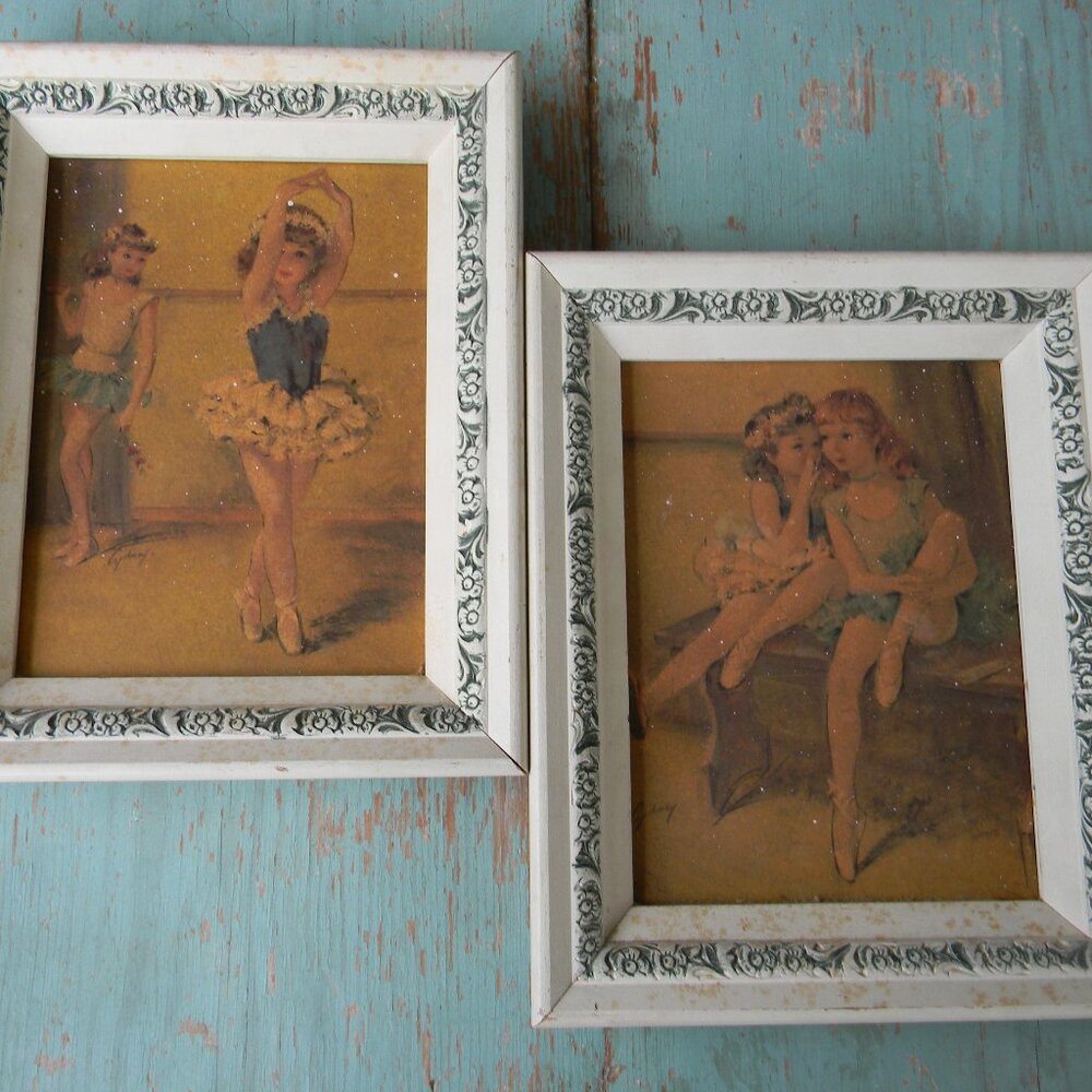 1950's Ballerina Print LOT 2 CYDNEY GROSSMAN 'Little Ballerina'  B&S CREATIONS
